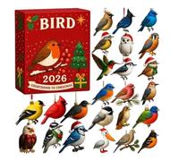 Calendrier Du Compte À Rebours Des Oiseaux, Compte À Rebours De Noël | Décoration D'oiseau En Acrylique 2D, Pendentif Animal Mignon, Ornement D'arbre De Noël Pour Les Amoureux Des Oiseaux