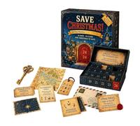 Calendrier du compte à rebours des salles d'évasion 2026 : rebours Noël ！ | Calendrier de puzzles avec 24 jours d'énigmes, d'indices et de secrets, jeux de cartes de stratégie sur le Escape à 6 étages