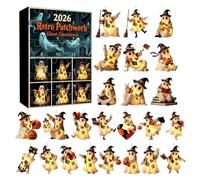Calendrier Du Décompte Halloween Acrylique 2D 24 Jours 2026 Fantôme Mignon