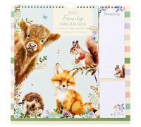 Calendrier familial 2027 à 5 colonnes avec liste de courses et bloc-notes (animaux)
