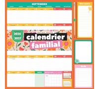 Calendrier familial Bloc mensuel 2026-2027 - Collectif - Marabout - broché - Calendrier