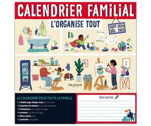 Calendrier familial mural 2024-2025 28,5×28 cm - Draeger Paris