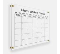Calendrier familial mural personnalisé - effaçable pour maison & bureau | Planning hebdomadaire & mensuel en acrylique pour enfant, professeur, senior | noter menus, activités, devoirs, cours
