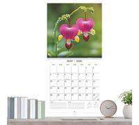Calendrier floral - Planificateur mural 2026 mensuel | Calendrier floral esthétique pour la maison, le bureau, la cabine, l'école, les voyages, la cuisine, la voiture, décoration murale inspirante