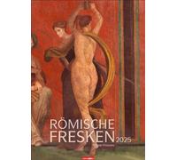 Calendrier fresques romaines 2025 : calendrier mural artistique avec les plus belles peintures murales de villas romaines. Grand calendrier artistique 2025 XXL. 49 x 68 cm. Portrait
