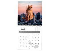 Calendrier Gato 2026 - Calendrier mural | Chats du planificateur mensuel | 2026 Planificateur mensuel drôle avec art félin pour l'agenda Depraworio El Hogar, bureau, école de bureau