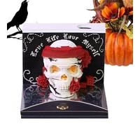 Calendrier Horloge 2026 Calendrier 3D Crâne Halloween à Pages Arrachables