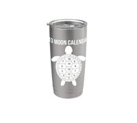 Calendrier lunaire 13 Lune Tortue Nature Design Coquillage Gobelet isotherme en acier inoxydable double paroi