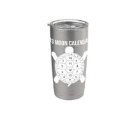Calendrier lunaire 13 Lune Tortue Nature Design Coquillage Gobelet isotherme en acier inoxydable double paroi