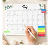 Calendrier magnétique 2027, juillet 2026 - juin 2027, planificateur mensuel pour réfrigérateur avec grande grille inscriptible pour notes, planification des repas, rendez-vous, listes de tâches, décor
