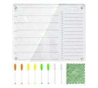 Calendrier Magnétique Acrylique pour Réfrigérateur Tableau Blanc Planning | Calendrier Transparent Pour Réfrigérateur Bureau École Studio Événements Réunions Listes De