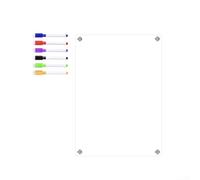 Calendrier magnétique effaçable à sec en acrylique pour réfrigérateur avec aimants puissants pour planificateur de repas, liste de courses, transparent, 20 x 41 cm (A3)