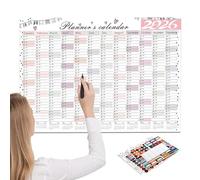Calendrier Magnétique Frigo 2026 - Papier Blanc 74,2×52,5cm Planificateur Mural Annuel Extra Large | Grande Affiche Calendrier 2026 Pour École, Salle De ortoir, Bureau, Box Et Atelier