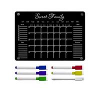 Calendrier Magnétique pour Frigo - Planificateur Et Bloc-Notes Effaçable | Tableau Blanc Sec Léger Magnétique avec 6 Marqueurs Effaçables pour Cuisine