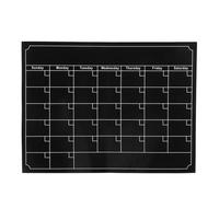 Calendrier magnétique tableau noir effaçable - Mois planification hebdomadaire noir