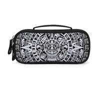Calendrier Maya End of The World Pochette de rangement multifonction avec poignée en cuir PU durable Sac de rangement portable pour maquillage Voyage quotidien Organisation de bureau 21 x 11 x 4,5 cm