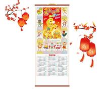 Calendrier mensuel 2026 | Calendrier chinois année du cheval planification pour bureau, école, salle de ortoir, maison, Nouvel An chinois