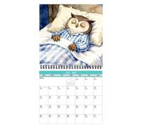 Calendrier Mensuel 2027 Chouette Mignonne Grand Bloc Mensuel Hebdomadaire