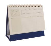 Calendrier Mensuel de Bureau 2027 en Papier, Support Chevalet | Couverture Juillet 2026 à Décembre 2027, Suivi Quotidien des Tâches, Design Bleu Foncé, pour Bureau et Étude