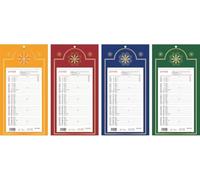 Calendrier Mensuel Long sur plaque 20 x 38 cm 2027 Coloris Aléatoire