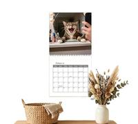 Calendrier mural 12 mois sur le thème des chats ludiques à suspendre | Calendrier mural 2027 pour l'école, la salle de classe, la maison, le bureau, la famille, le dortoir