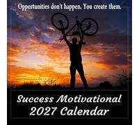 Calendrier mural 2022 avec citations inspirantes puissantes pour réussir dans la vie et les affaires, grandes photos en couleur de 30,5 x 30,5 cm