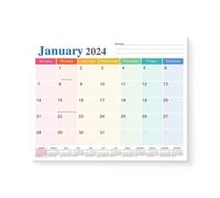 Calendrier mural - 2024 - Multicolore - 30 x 25,4 cm - Simple et moderne - Cadeau d'affaires
