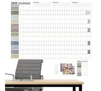 Calendrier mural 2026 - Affiche de planificateur de 17 x 23 pouces pour maison, école, bureau avec organiseur plié de 12 mois, programmation facile pour la famille, les amis, les enseignants