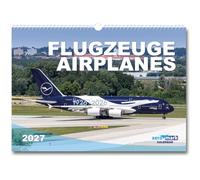Calendrier mural 2026 au format A3 pour planespotter, avion, avion, Airbus et Boeing, comme cadeau de Noël ou d'anniversaire