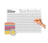 Calendrier Mural 2026 Avec Autocollants Planificateur Mois | Calendrier annuel des affiches de 365 jours 2026 pour planifier l'agenda des réunions Planification académique École Bureau