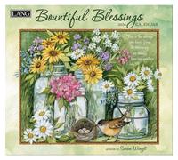 Calendrier mural 2026, "Bountiful Blessings", format 13,4'' x 12'', 12 mois, reliure par agrafe