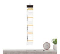 Calendrier mural 2026 : calendrier mensuel annuel pour la planification du travail, format organisé avec fonction de coupe, planificateur de bureau pour étude à domicile ou utilisation en classe
