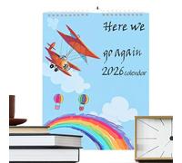 Calendrier mural 2026, calendrier mural 2026, décoration humoristique, motivation quotidienne pour appartement, dortoir
