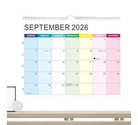 Calendrier Mural 2026 - Planificateur Mensuel et Hebdomadaire à Cases Lignées | Calendrier 18 Mois Janvier 2026-2027 | Pour Rendez-vous, Planning Scolaire, Maison, École, Famille, Noël