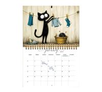 Calendrier mural 2027 2027 12 mois mignon mensuel drôle décoration | Calendrier organiseur pour rendez-vous, anniversaire, vacances, notes, famille, enseignant, femme et homme