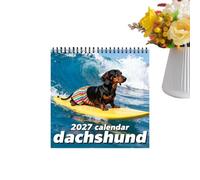 Calendrier Mural 2027 Agenda planificateur avec illustrations drôles de | Calendrier Mensuel sur 12 Mois pour la maison, le bureau, la salle de insi que les amoureux des chiens