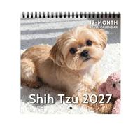 Calendrier Mural 2027 Chien Drôle Épais Grandes Cases Semainier Mensuel | Calendrier Shih Tzu 2027 12 Mois Pour Bureau Maison Salle de ormitory Agenda Rendez-vous