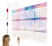 Calendrier mural 2027 effaçable à sec 2027 en anglais 2 faces | Grand calendrier mural mensuel pour chambre à coucher, salon, étude, dortoir, étudiants, enfants, enseignants