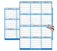 Calendrier mural 2027 effaçable plastifié réversible horizontal vertical | Planificateur mural annuel annuel pour organiser la planification, les rendez-vous, les horaires scolaires, la maison