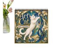 Calendrier mural 2027 Planificateur à Organiseur 12 Mois | Calendrier À Thème Animal 20 X 20 Cm Pour la salle de nseignant maison Noël et vacances Chat