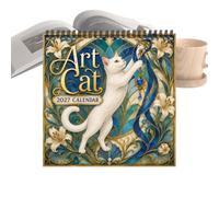 Calendrier mural 2027 Planificateur à Organiseur 12 Mois | Calendrier Mural Animal Mignon au Format 20 x 20 cm Pour la salle de nseignant maison Noël et vacances Chat