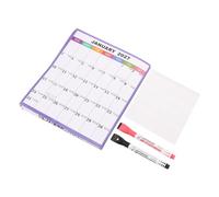 Calendrier Mural 2027 Réversible Effaçable à Sec, 12 Mois | Surface Plastifiée, Format Tableau Blanc, Espace Extra Large, pour Bureau et Maison, avec Stickers de Marquage