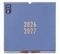 Calendrier mural académique août 2026/2027 semainier familial pour 5 personnes avec stylo plans repas listes courses PLANNING MURAL
