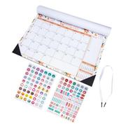 Calendrier Mural Anglais Mensuel en Papier pour Bureau et Maison | Vue Mensuelle Claire, Rappels Faciles, Stickers Inclus, pour Organisation Familiale et Usage Scolaire