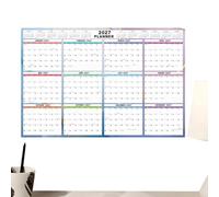 Calendrier mural annuel 12 mois vertical/horizontal | Calendrier annuel 2027 double face effaçable à sec pour maison, école, salle de classe, université, salle de sport, travail