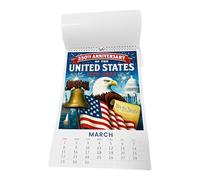 Calendrier mural annuel 2026 | Calendrier commémoratif 250e anniversaire de l'Amérique | Planificateur mensuel 2026 pour intérieur, école, maison, bureau, salon, organisation