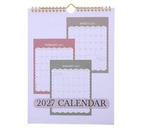 Calendrier Mural Annuel 2027 en Papier, Reliure Spirale, Format Suspendu | Planificateur Vertical 2027.1-2027.12, Espace D'écriture Généreux, Lecture Facile, Usage Familial et Organisation