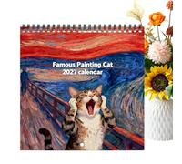 Calendrier Mural avec planning mensuel et peintures célèbres