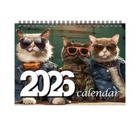 Calendrier Mural Chats 2026 | Agenda Mensuel Félin Drôle pour Bureau | Janv - Déc 2026, Agenda Mural Avec À Double Fil - Organisateur Maison Bureau Salle d'Étude Décor Scolaire Planification