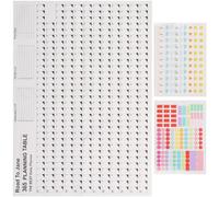 Calendrier Mural de Planification Quotidienne 365 Jours 2 Pièces | Planning Annuel, Espaces Mémo Vierges, Léger et Robuste, pour Bureau ou Dortoir, Style Simple Créatif